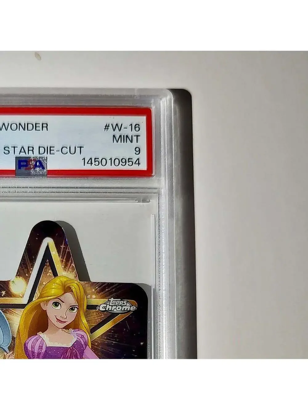 Rapunzel 2025 Topps Chrome Disney #W-16 Wish Upon A Star Die Cut Tangled PSA 9